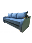 Диван-кровать Миранда, механизм Еврокнижка, 220х95х80 см,синий велюр